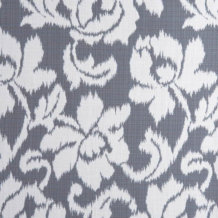 Grå Ikat (vit blomma) 3cm Måttillverkade dynor - Kvarnby Textil AB