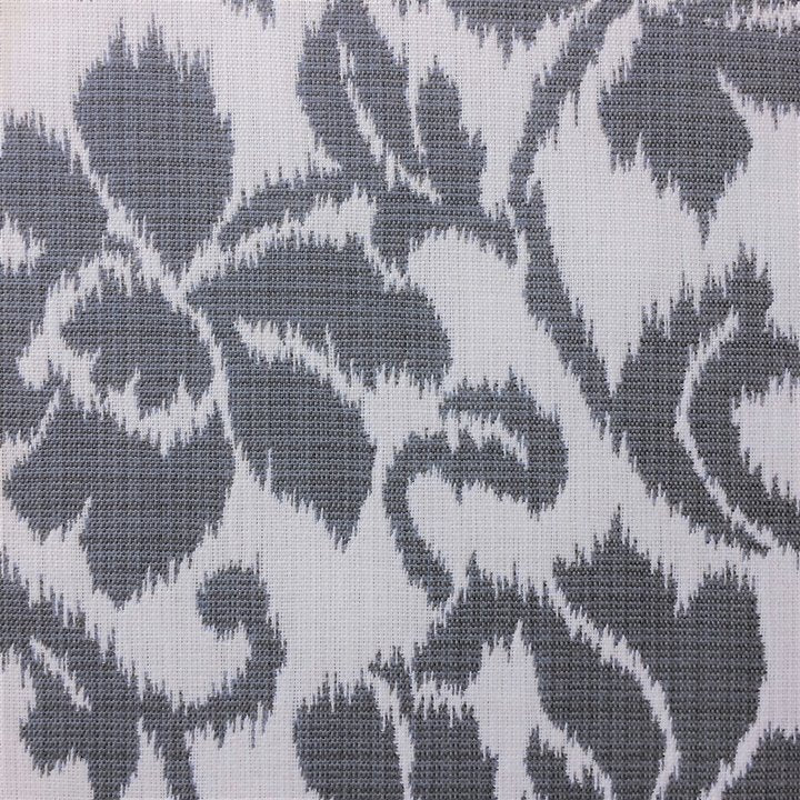 Fasad ryggdyna, Grå Ikat (grå blomma) (35cm) Måttillverkade dynor - Kvarnby Textil AB