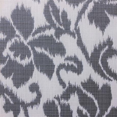 Ryggstödskudde 50x75cm, Grå Ikat (grå blomma) Måttillverkade dynor - Kvarnby Textil AB